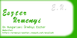 eszter urmenyi business card