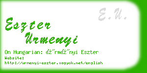 eszter urmenyi business card